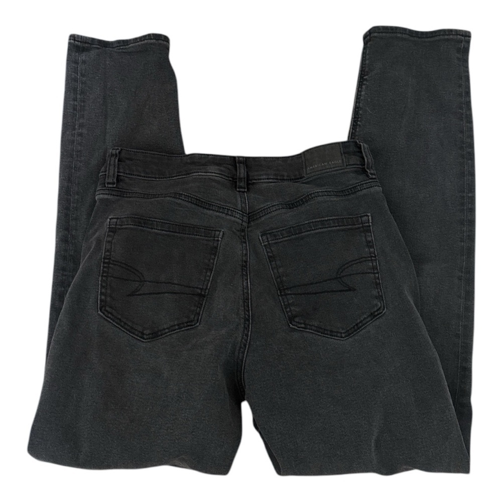 American Eagle Outfitters Black Stretch Straight Leg Jeans 4 Long